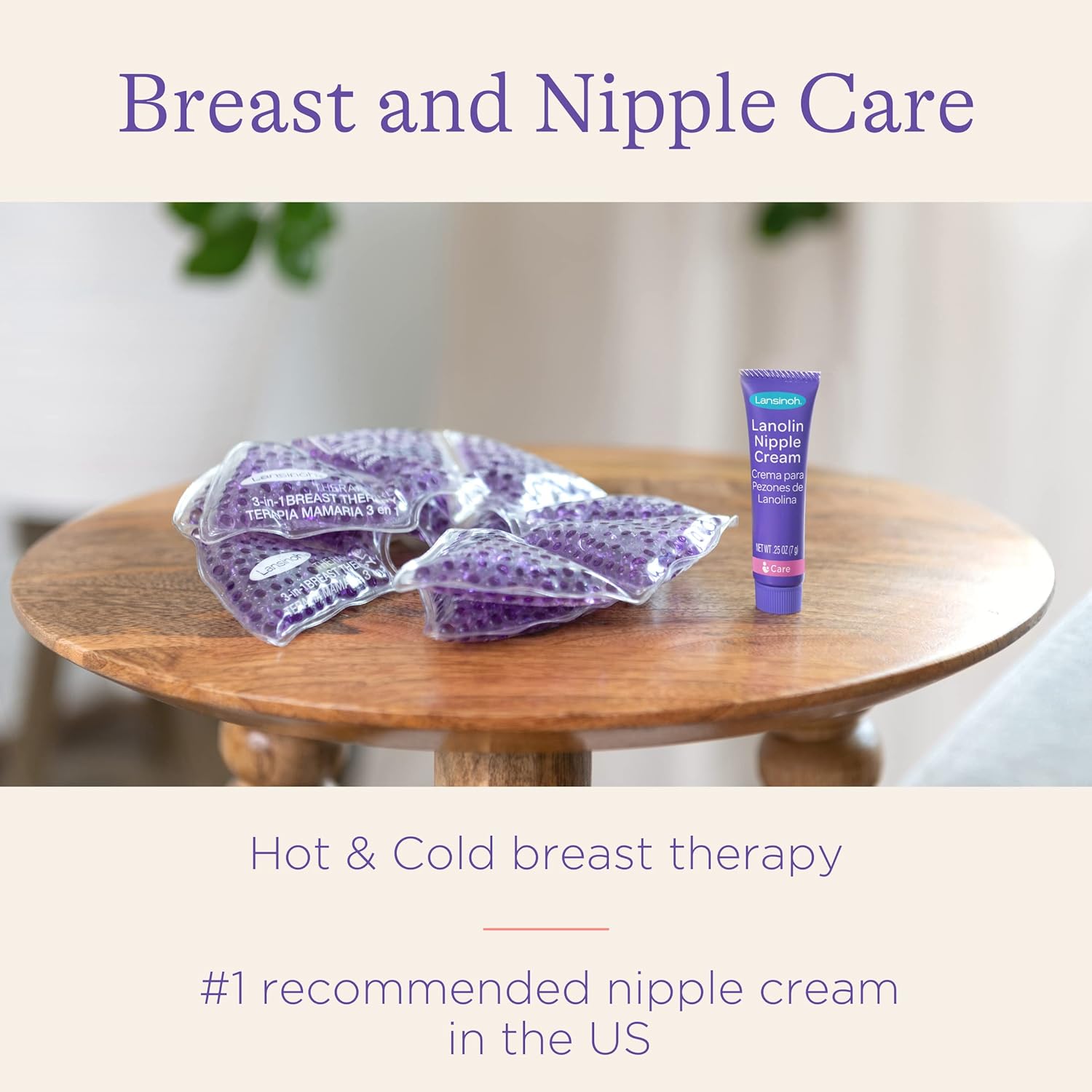 Lansinoh Breastfeeding Essentials for Nursing Moms: Nipple Cream, 48 Nursing Pads, 25 Breastmilk Storage Bags, 2 Hot & Cold Breast Therapy Packs, Silicone Breast Pump, 77 Pieces, Baby Shower Gift - Image 4